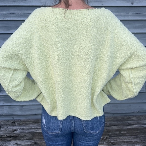 J. Jill Slouchy Sweater Dolman Sleeve Lime Green XL - Picture 4 of 7